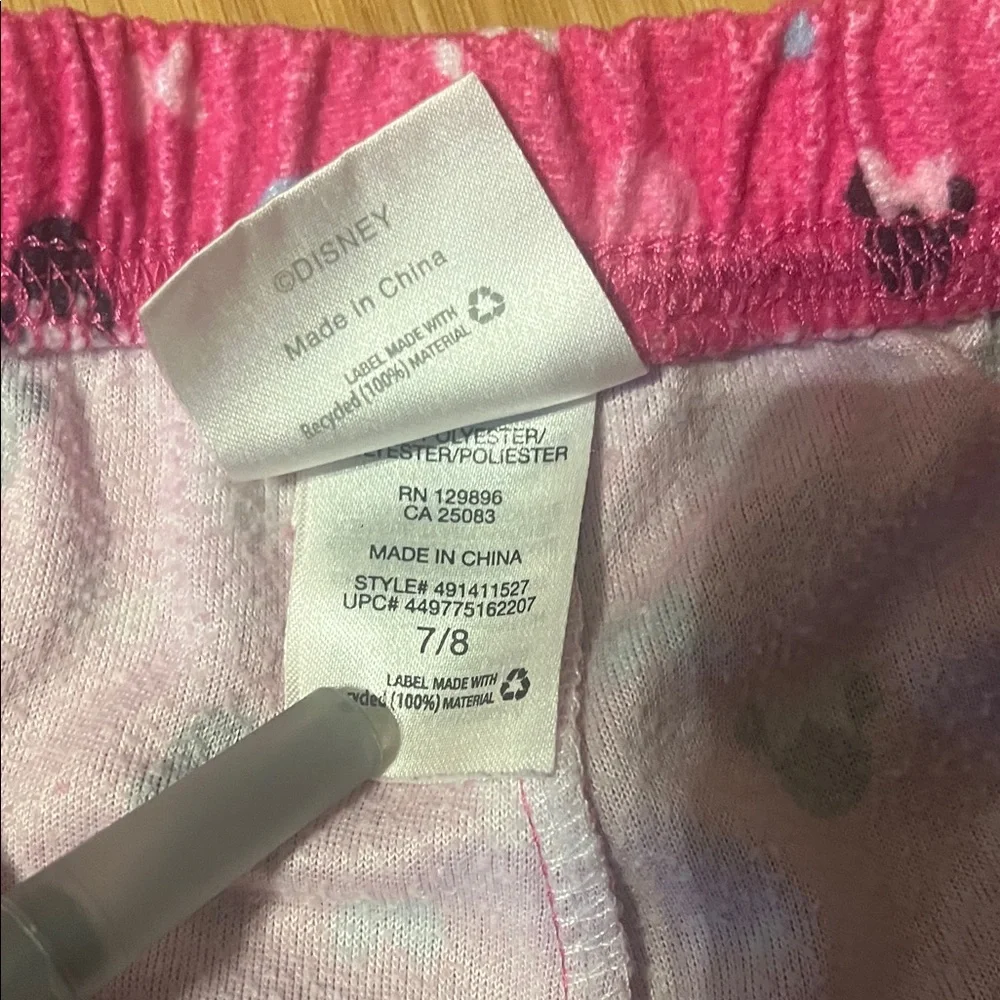 Disney Minnie Mouse Flannel Button-Down Pajama Set , size 7/8